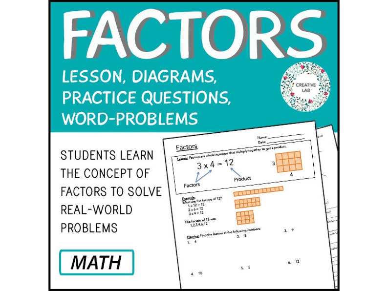 Math Factors, Greatest Common Factors Lesson & Practice Questions