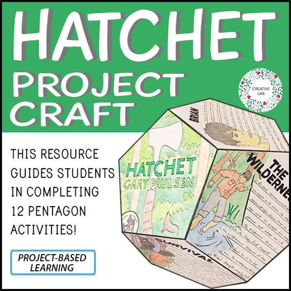 Hatchet - Book Novel Study Project Craft - PBL // Printable Teaching Lesson School Resource // No Prep Classroom //