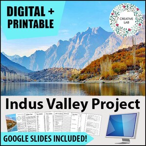 Indus Valley Civilization Research Project - PBL // Printable Teaching Lesson School Resource // Social Studies // Project based learning