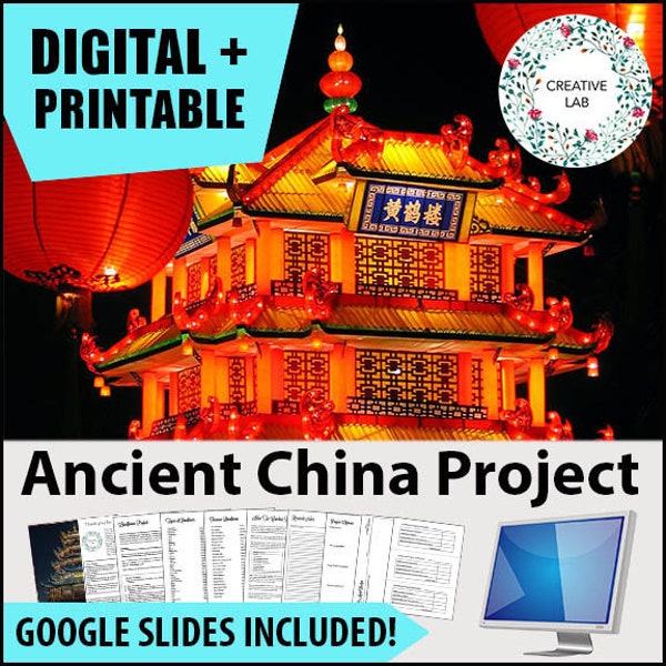 Ancient China Research Project - PBL // Printable Teaching Resource // No Prep Classroom // Project Based Learning