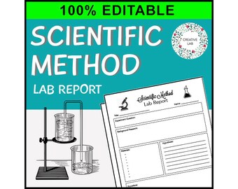 Scientific Method Lab Report - Student Template - 100% Editable // Printable Teaching Resource // No Prep Classroom //