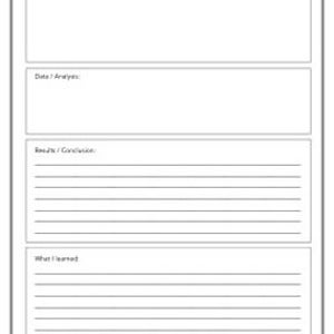 Scientific Method Lab Report - Student Template - 100% Editable ...