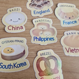 Pegatinas de bollos del mundo