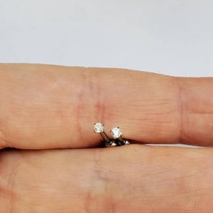SILVER 2MM Screw backs stud earrings Tragus Threaded Back, gift for her Mother's day gift