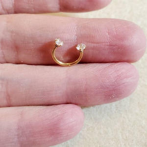 Horseshoe piercing, septum Lip rings, stud nose, 16g Helix Daith, Mother&#39;s day gift