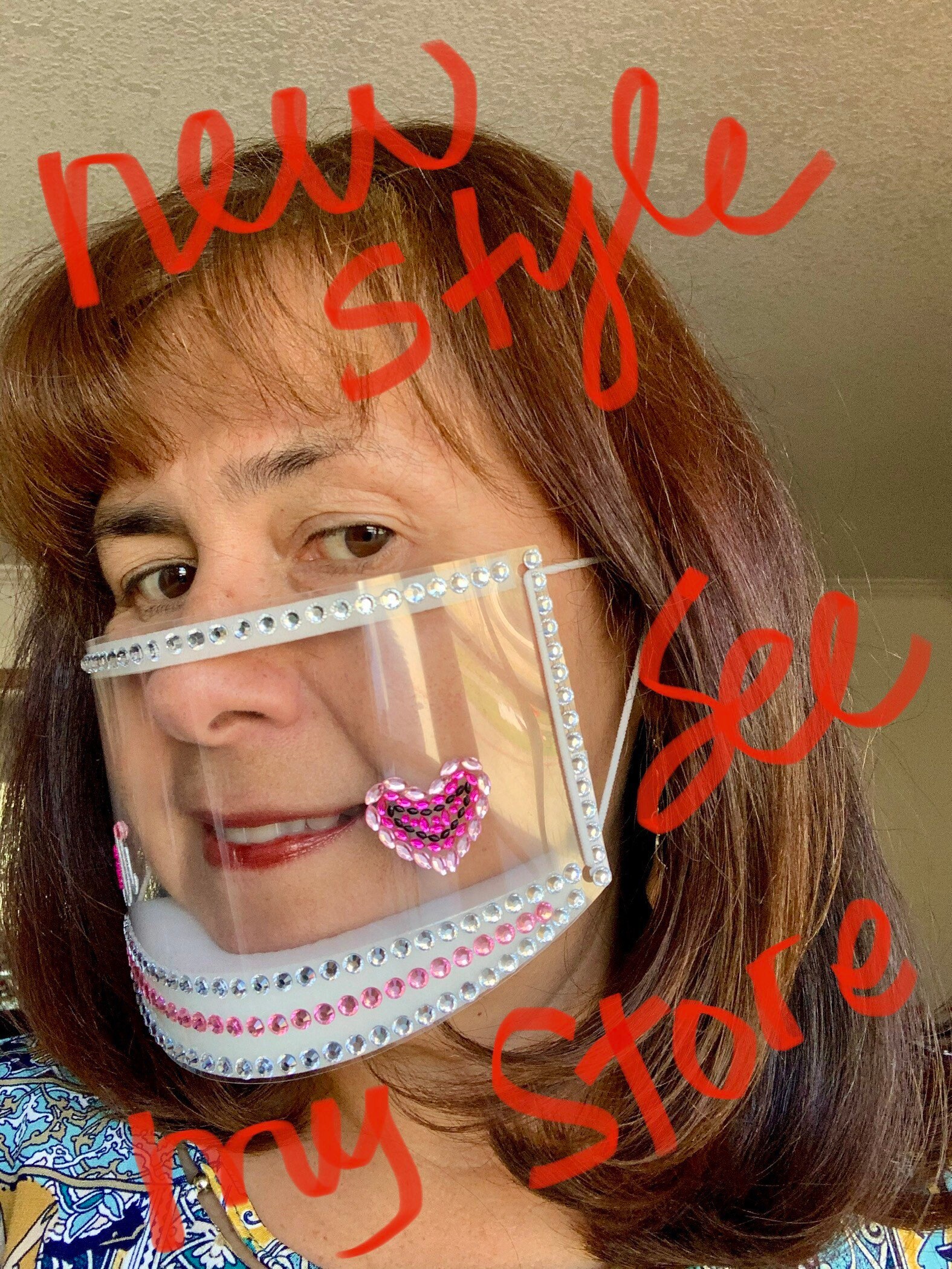 Clear face maskFREE shipping Plastic reusable mask custom Etsy