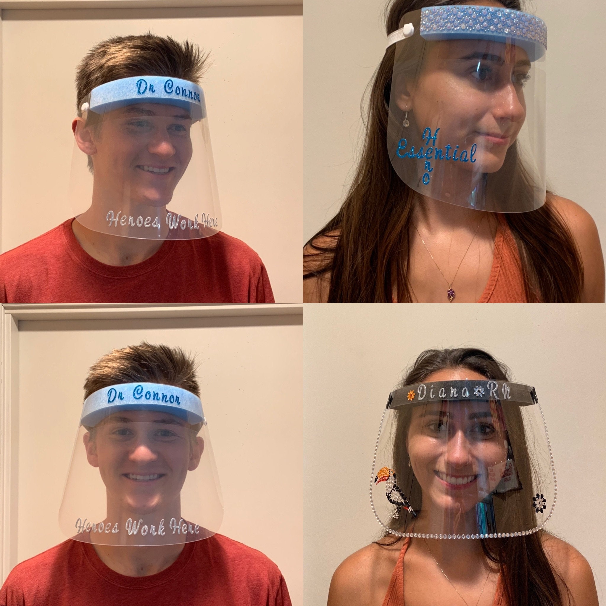 Clear face maskFREE shipping Plastic reusable mask custom Etsy