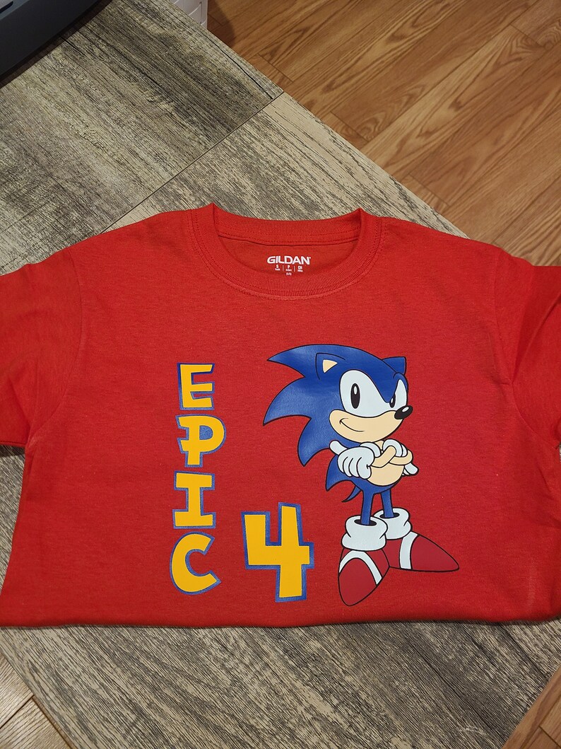 Sonic the Hedgehog birthday shirt | Etsy