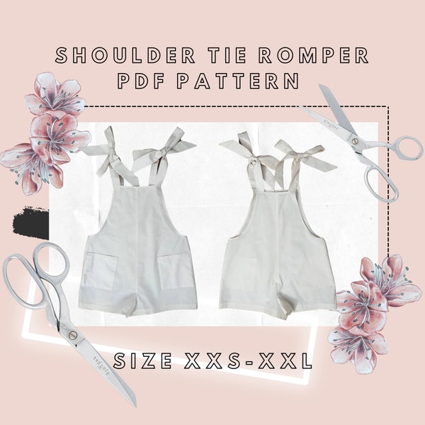 Shoulder Tie Romper - PDF Sewing Pattern