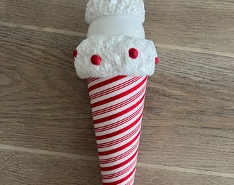 Fake bake Ice Cream, Christmas Candyland Decor, Peppermint, Candyland props, Photo props, Candy, Wreath Attachments, Holiday Decor, Party