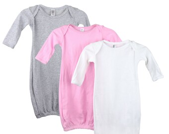 plain newborn gowns