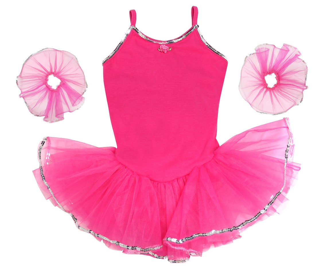 Magenta Dance Costume Leotard Dress With Sequin and Matching Etsy