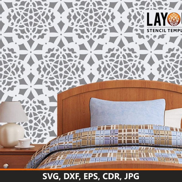 Modern Wall Stencil Etsy