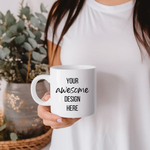 Canva Template - Ceramic Mug Mockup - Boho style