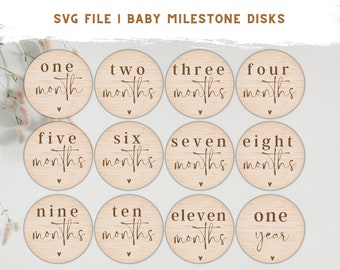 SVG Instant Download | BABY MILESTONE | Glowforge | Laser Cut File - Etsy