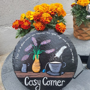 Bespoke slate signs for your house, garden or garden bar. Lovely for a gift or to spruce up the front porch.x