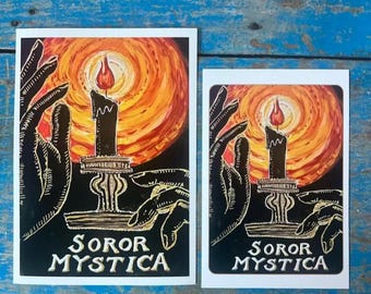 Soror Mystica Art Print | Hand Painted Alchemy Oracle Card
