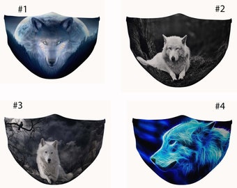 Wolf Face Mask Etsy