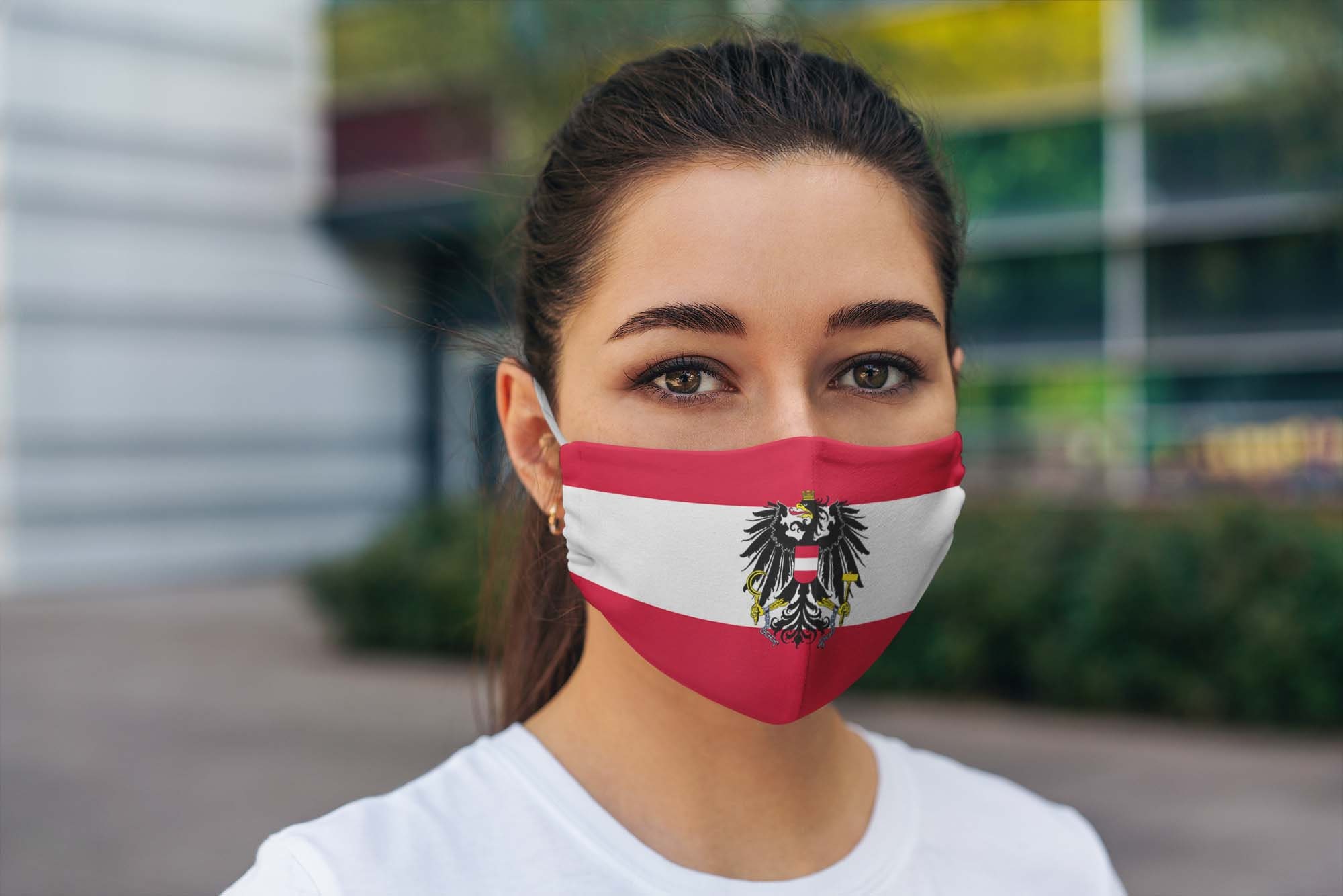 Austria flag face mask Austria map face mask Austria mascot Etsy