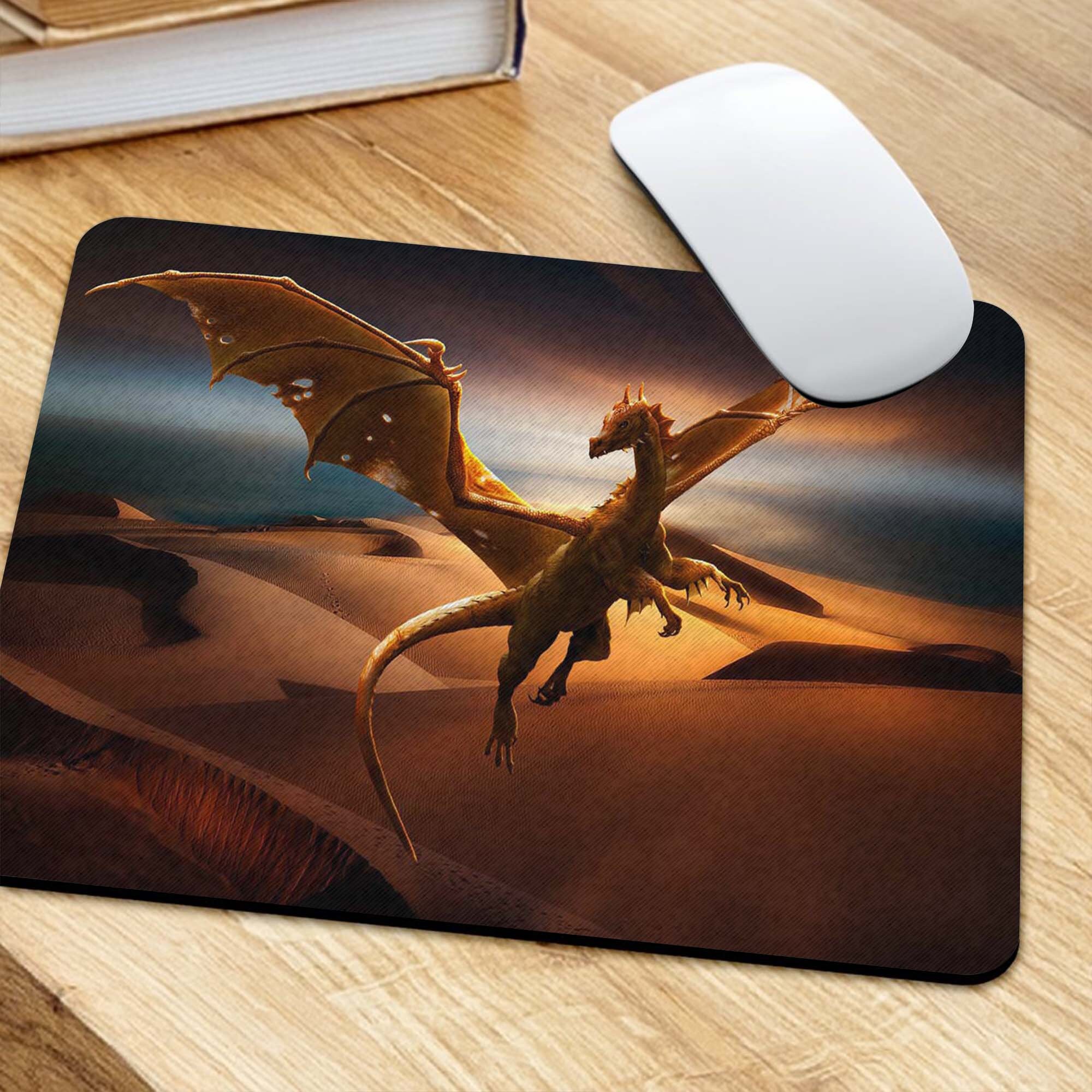 Flying Dragon Mouse Pad Fire Dragon Mouse Pad Dragon Desk Etsy