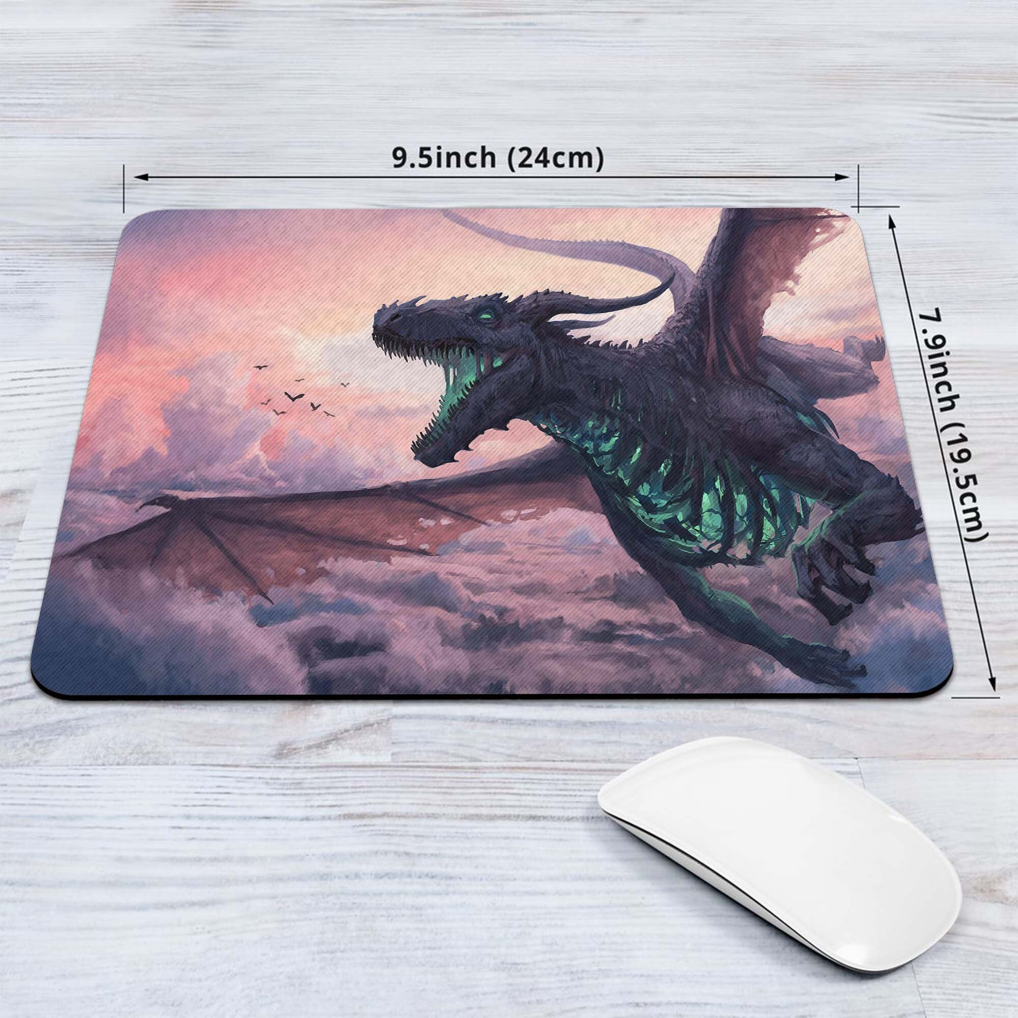 Flying Dragon Mouse Pad Fire Dragon Mouse Pad Dragon Desk Etsy