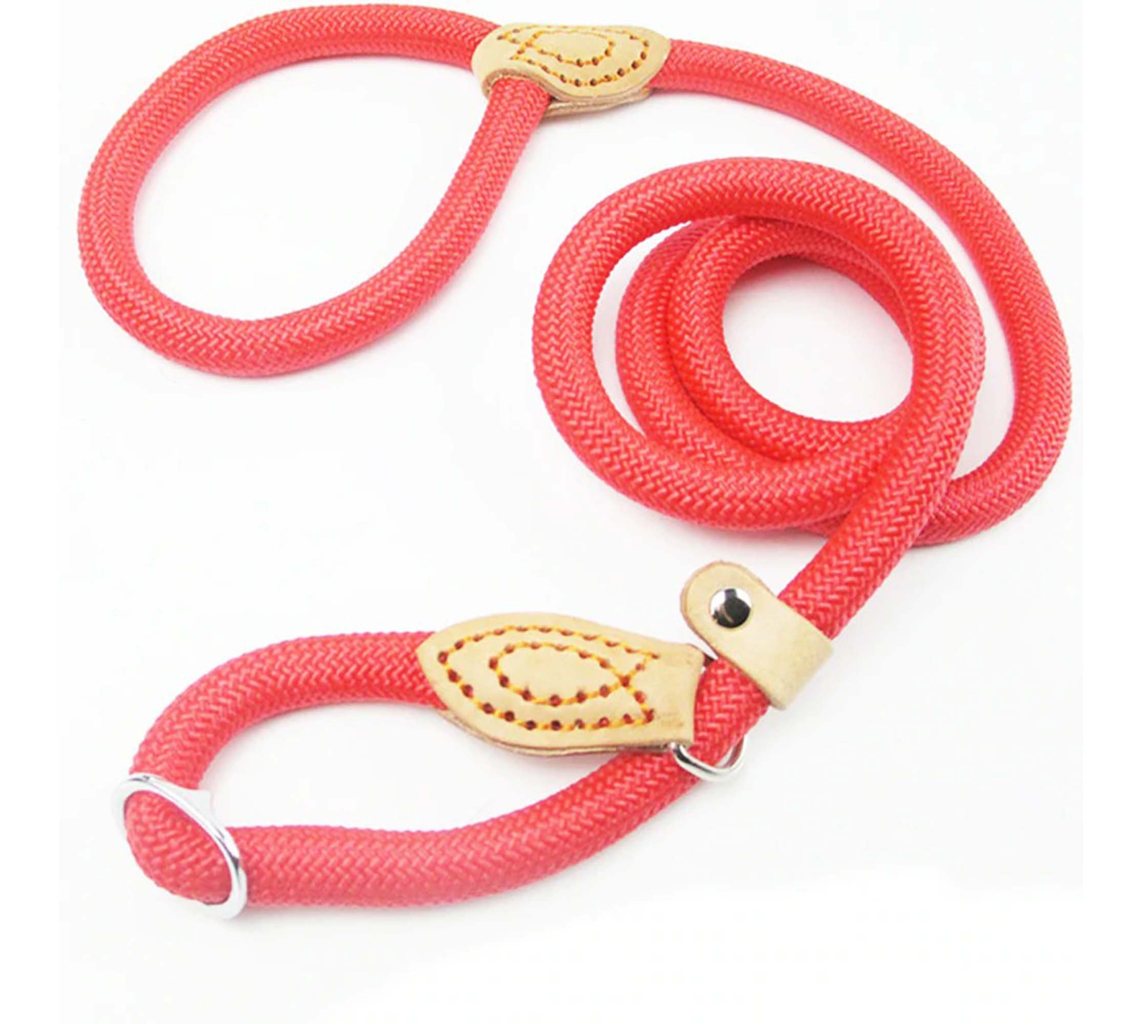Super strong Nylon Braided Dog Leash With leather at knot Etsy
