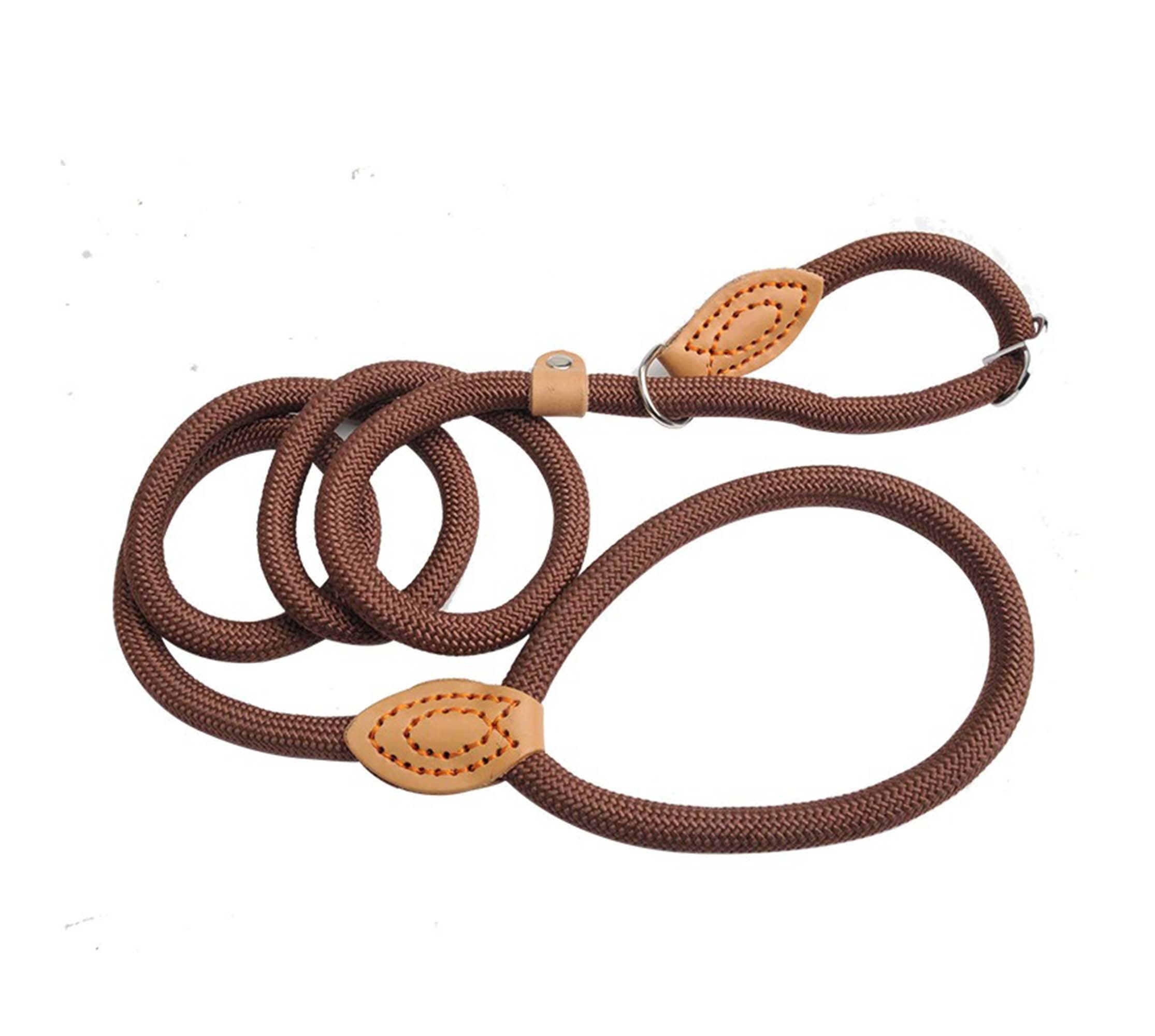 Super strong Nylon Braided Dog Leash With leather at knot Etsy