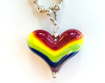 Rainbow Heart Pendant