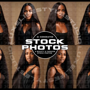 Beauty Stock Photo Bundle Commercial Use Stock Image Hair Model Photos for Branding