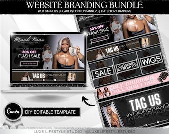 Website Banner Shopify Design Web Banner Templates Canva Website