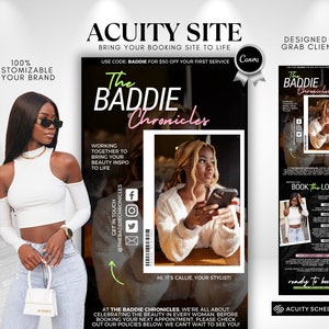 Acuity Scheduling Template Booking Site for Lash Techs & Hair Stylist DIY Website Banner