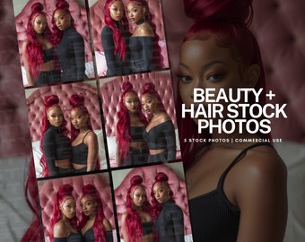 Valentine's Day Stock Photos Commercial Use, AI Hair Stock Photo, Business Branding, Beauty Model Stock Image
