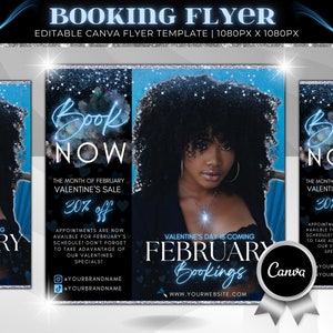 Book Now Flyer Template | Booking Open Social Media Flyer | Canva Flyer Template