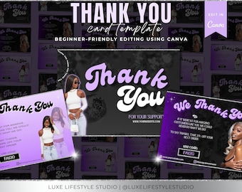 DIY Thank you Card | Small Business Thank You Card Template | Small Business Owner Packaging Insert