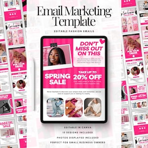 Bearbeitbare E-Mail-Vorlage Canva Business E-Mail- hängt von verschiedenen Designs ab
