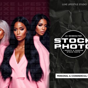 Beauty Stock Photo | AI Hair Stock Image | Stock Photo for Business & Branding Design