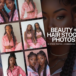 AI Hair Stock Photo Commercial Use, Beauty Stock Photos, Business Branding, Beauty Model Stock Image Bundle