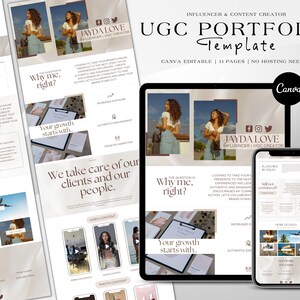 UGC Portfolio Template Content Creator Portfolio Canva Website Template