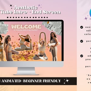 DIY Animated YouTube Intro and End Screen Canva Template