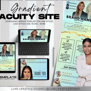 Acuity Booking Site Design Hair Stylists Acuity Scheduling Lash Tech Template DIY Website