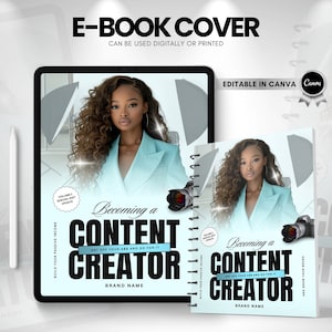 Editable Ebook Cover, Done For You eBook Cover Template, Content Creator eBook Template, DIY E Book Cover Design, Canva Ebook Template