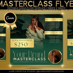 Hair Masterclass E-Flyer Social Media Flyer Template eFlyer Design
