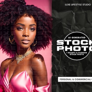 AI Beauty Stock Photo | Fashion & Hair Stock Image | AI Stock Photo for Website Design, Marketing and More