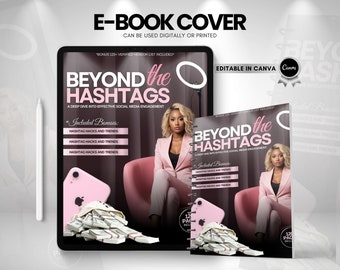 Social Media Ebook Cover Template, Editable E-book Template, DIY E Book Cover Design, Canva Template