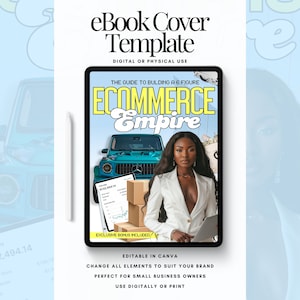 Ebook Cover, Editable E-book Cover, eCommerce EBook Template, DIY E Book Cover Design, Canva Ebook Template