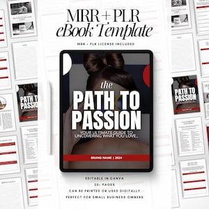 MRR PLR eBook Template, Done for You eBook, Path To Passion, Digital Products to Sell, White Label Ebook, Resell Digital Product