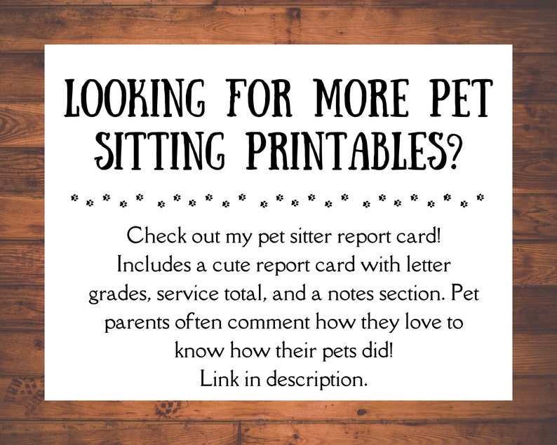 Pet Sitter Meet and Greet Form Pet Owner Questionnaire Etsy UK
