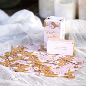 Baraja pequeña Sabiduría interior / 88 minicartas / Caja de cartas mágicas / Baraja de tarot única / Baraja de muchas cosas / Cartas de afirmación