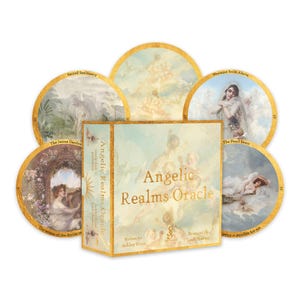 Engelkarten Deck - Angelic Realms Orakel für intuitive Lesungen, spirituelle Führung, Wahrsagung, Lichtarbeiter & Energieheilungswerkzeuge