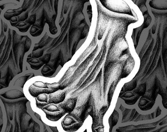 Algo está acontecendo... Adesivo de vinil à prova d'água assustador